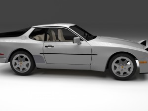 porsche 944 s2 with interior hdri Model 3D