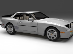porsche 944 s2 with interior hdri Model 3D