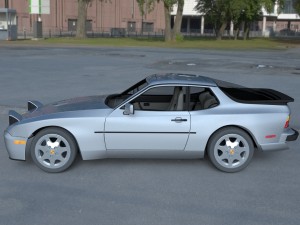 porsche 944 s2 with interior hdri Model 3D