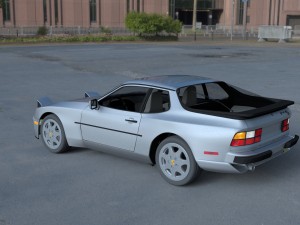 porsche 944 s2 with interior hdri Model 3D