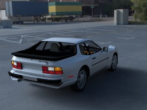 porsche 944 s2 with interior hdri Model 3D