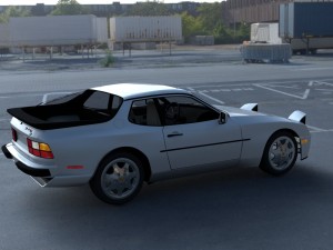 porsche 944 s2 with interior hdri Model 3D