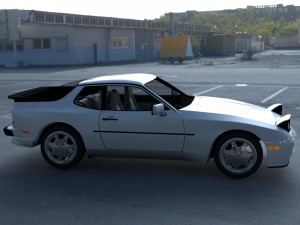 porsche 944 s2 with interior hdri Model 3D