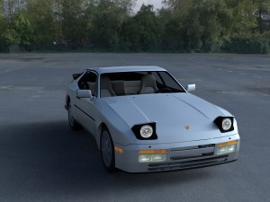 porsche 944 s2 with interior hdri Model 3D