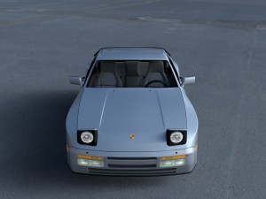 porsche 944 s2 with interior hdri Model 3D