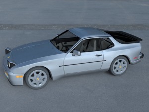 porsche 944 s2 with interior hdri Model 3D