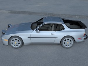 porsche 944 s2 with interior hdri Model 3D