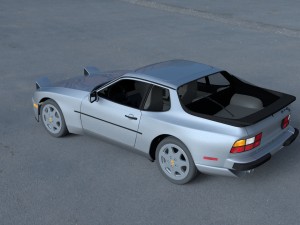 porsche 944 s2 with interior hdri Model 3D