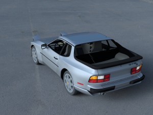 porsche 944 s2 with interior hdri Model 3D