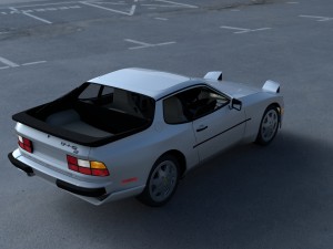 porsche 944 s2 with interior hdri Model 3D