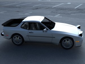 porsche 944 s2 with interior hdri Model 3D