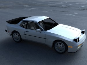 porsche 944 s2 with interior hdri Model 3D