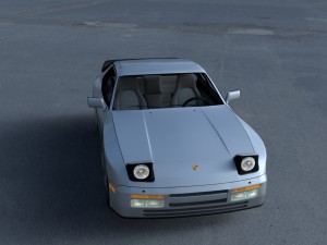 porsche 944 s2 with interior hdri Model 3D