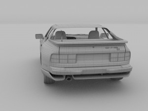 porsche 944 s2 with interior hdri Model 3D