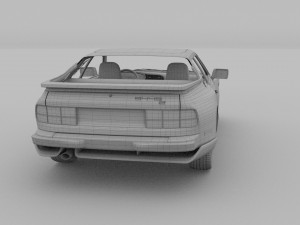 porsche 944 s2 with interior hdri Model 3D
