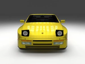 porsche 944 cabriolet with interior hdri 3D Model