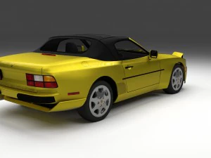porsche 944 cabriolet with interior hdri 3D Model