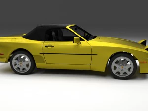 porsche 944 cabriolet with interior hdri 3D Model
