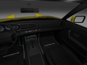 porsche 944 cabriolet with interior hdri 3D Model