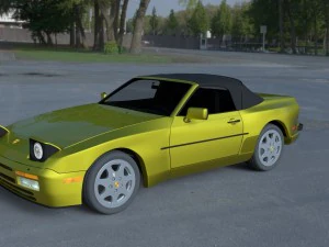 porsche 944 cabriolet with interior hdri 3D Model