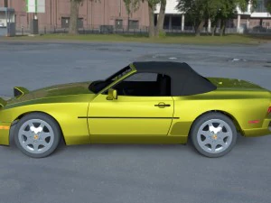 porsche 944 cabriolet with interior hdri 3D Model