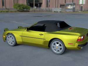 porsche 944 cabriolet with interior hdri 3D Model