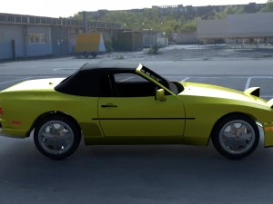 porsche 944 cabriolet with interior hdri 3D Model