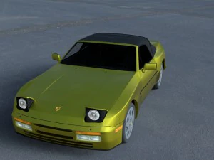 porsche 944 cabriolet with interior hdri 3D Model