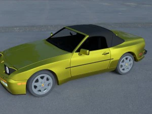 porsche 944 cabriolet with interior hdri 3D Model