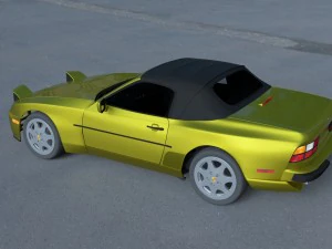porsche 944 cabriolet with interior hdri 3D Model