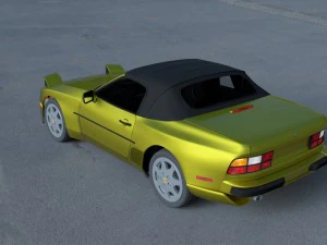 porsche 944 cabriolet with interior hdri 3D Model