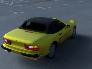 porsche 944 cabriolet with interior hdri 3D Model
