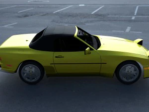 porsche 944 cabriolet with interior hdri 3D Model