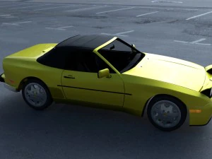 porsche 944 cabriolet with interior hdri 3D Model