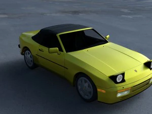 porsche 944 cabriolet with interior hdri 3D Model