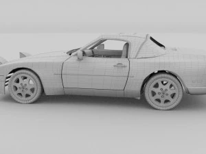 porsche 944 cabriolet with interior hdri 3D Model