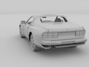 porsche 944 cabriolet with interior hdri 3D Model