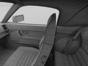 porsche 944 cabriolet with interior hdri 3D Model