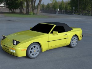 porsche 944 convertible hdri 3D Model