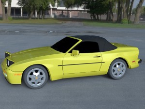 porsche 944 convertible hdri 3D Model