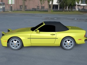 porsche 944 convertible hdri 3D Model