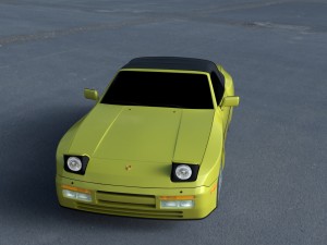 porsche 944 convertible hdri 3D Model