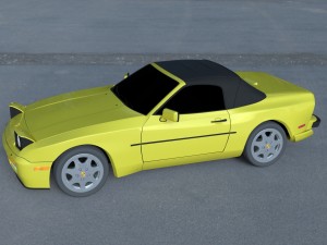 porsche 944 convertible hdri 3D Model