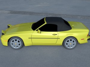 porsche 944 convertible hdri 3D Model