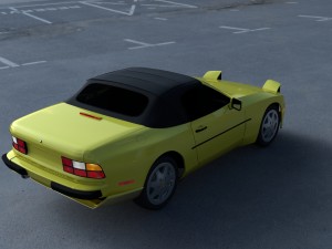 porsche 944 convertible hdri 3D Model