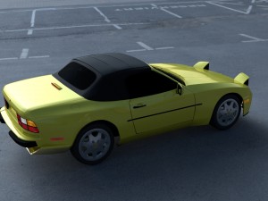 porsche 944 convertible hdri 3D Model