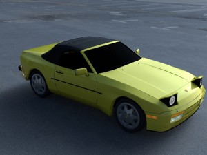 porsche 944 convertible hdri 3D Model