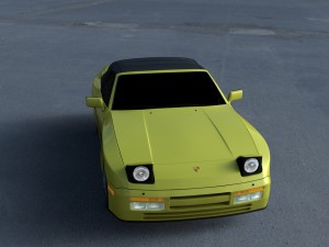 porsche 944 convertible hdri 3D Model