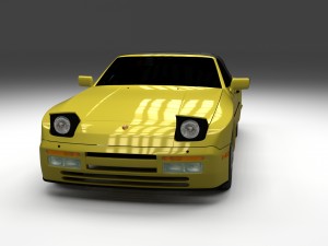 porsche 944 convertible hdri 3D Model