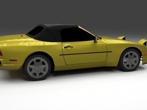 porsche 944 convertible hdri 3D Model
